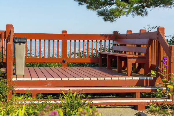 Redwood Deck Construction in Sterling Heights